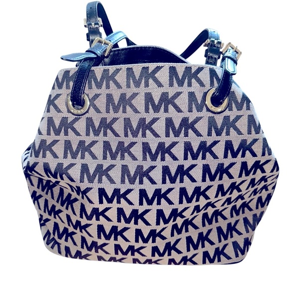 EUC MICHAEL Michael Black and Brown Monogram Shoulder Bag - Picture 2 of 3